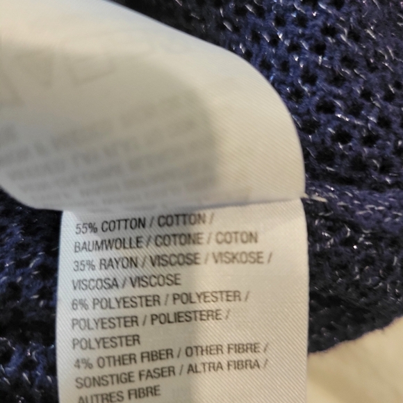 Belle Kim Gravel 2 Pc Navy Tank & LS Matching Zip Up Hooded Jacket Small - Picture 10 of 11